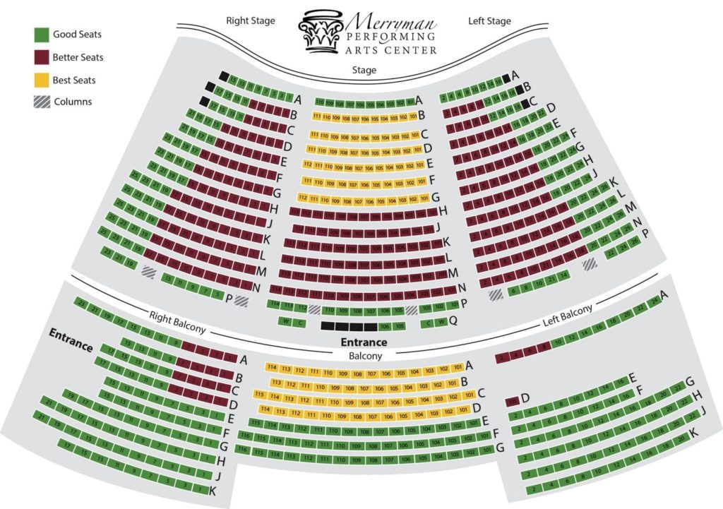 merrymanseatingchart The Merryman Performing Arts Center